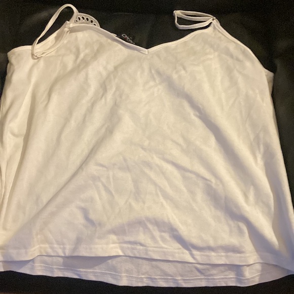 Gigio white spaghetti strap women’s top medium cotton - Picture 2 of 3